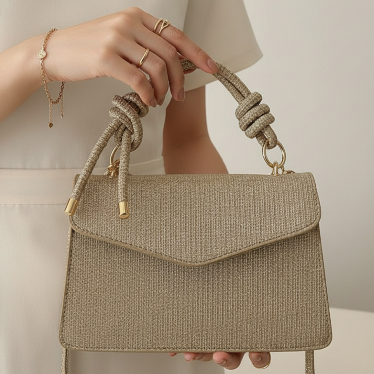 Sahara Knot Top-Handle Bag