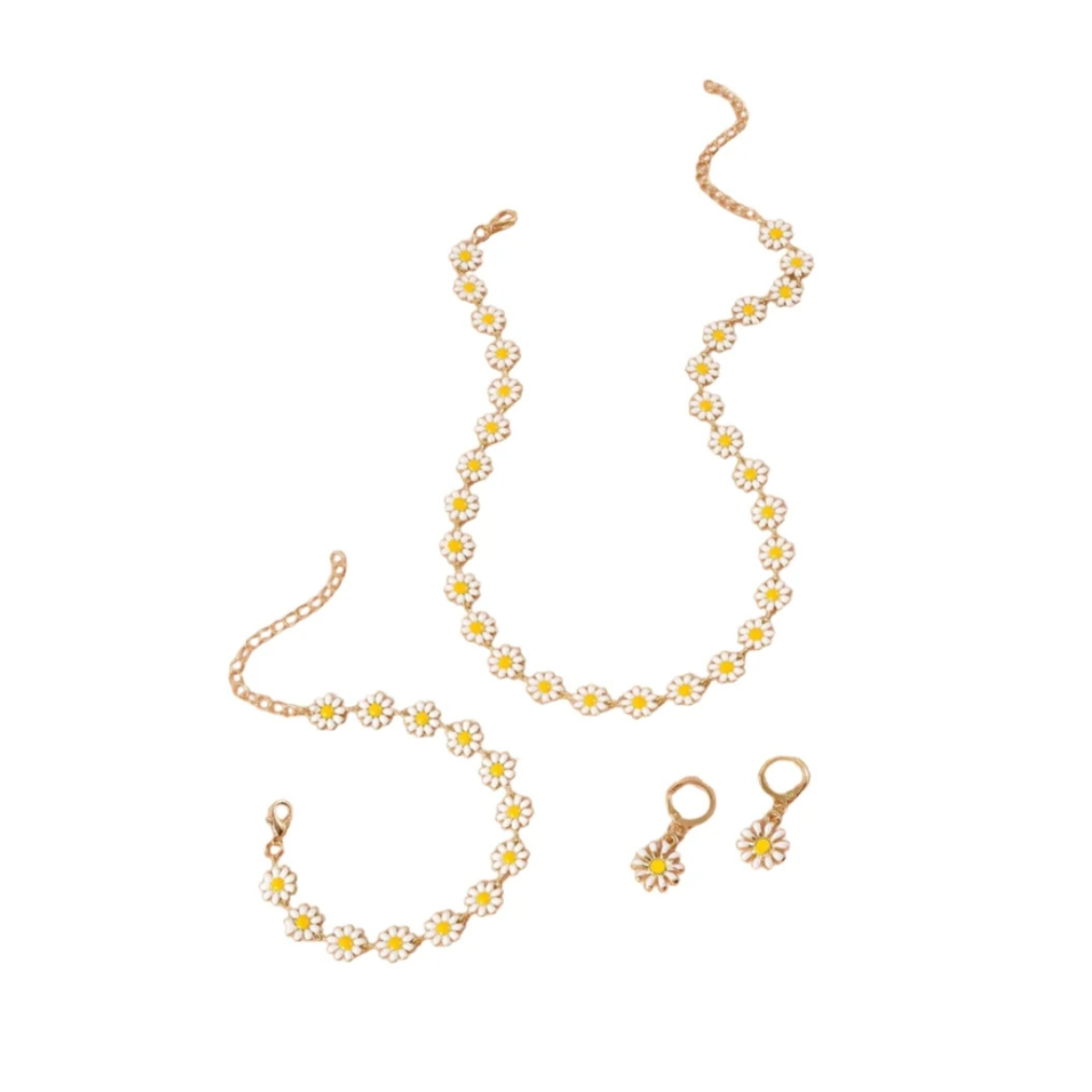 Gold Daisy Jewellery Set