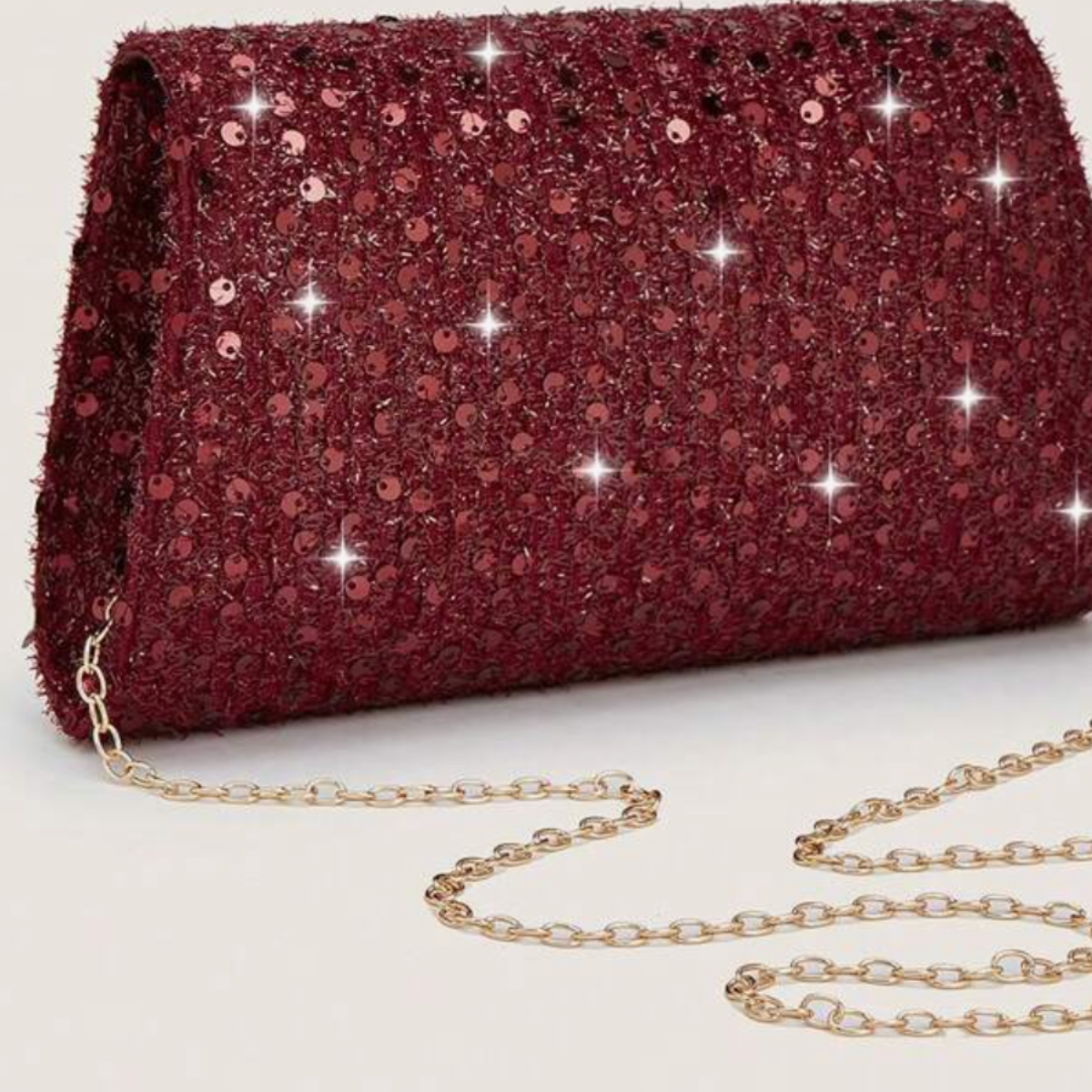 Ruby Sparkle Evening Clutch